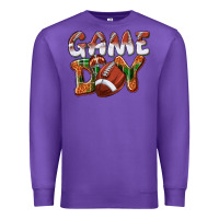 Purple Game day leopard Football Premium Sweatshirt - NancyCooperArtShop