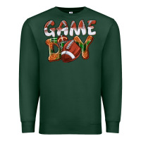Sports Green Game day leopard Football Premium Sweatshirt - NancyCooperArtShop