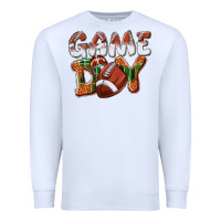 White Game day leopard Football Premium Sweatshirt - NancyCooperArtShop