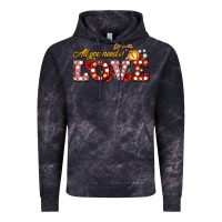 Cloud Black all you need is love Vintage Hoodie - AdoDesignShop