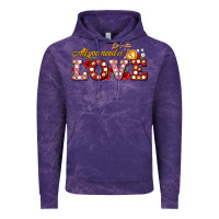 Cloud Purple all you need is love Vintage Hoodie - AdoDesignShop