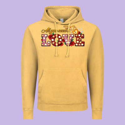 All You Need Is Love Vintage Hoodie Designed By Adodesignshop