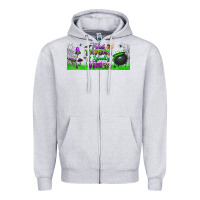 Heather Grey thick thighs and spooky vibes libbey glass Zipper Hoodie - BundleAndBundleShop