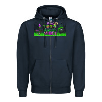Navy thick thighs and spooky vibes libbey glass Zipper Hoodie - BundleAndBundleShop