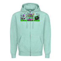 Seafoam thick thighs and spooky vibes libbey glass Zipper Hoodie - BundleAndBundleShop