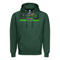 Sports Green thick thighs and spooky vibes libbey glass Zipper Hoodie - BundleAndBundleShop