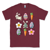 Burgundy easter doodles Classic Tee - MaliasSmallBusiness