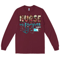 Burgundy nurse in progress Long Sleeve Tee - JahusDesignShop