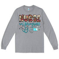 Heather Grey nurse in progress Long Sleeve Tee - JahusDesignShop