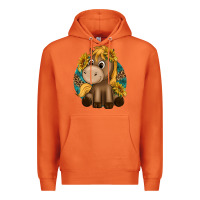 Carrot cute baby horse amd sunflowers Premium Hoodie - texasbilliewilder