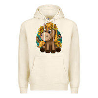 Tofu cute baby horse amd sunflowers Premium Hoodie - texasbilliewilder