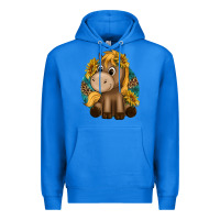 True Royal cute baby horse amd sunflowers Premium Hoodie - texasbilliewilder