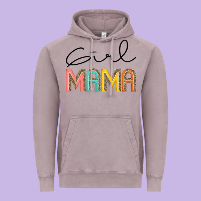 Girl Mama Vintage Hoodie Designed By Jahusdesignshop