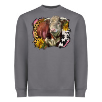 Storm hereford bull western background Heavyweight Sweatshirt - LillyAllenDesigns
