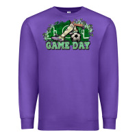Purple Game day Soccer Premium Sweatshirt - NancyCooperArtShop