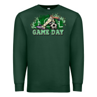 Sports Green Game day Soccer Premium Sweatshirt - NancyCooperArtShop