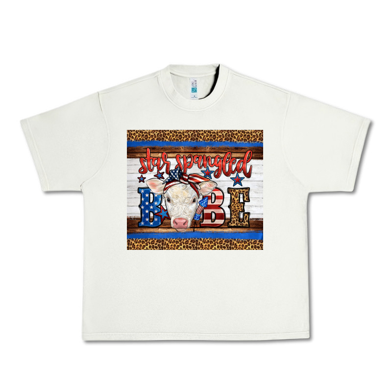 Western Star Spangled Baby Cow Urban Heavy Tee by LillyAllenDesigns | Teevron