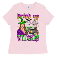 Bubblegum Pink drink up witches Ladies Tee - Zillion Design Studio