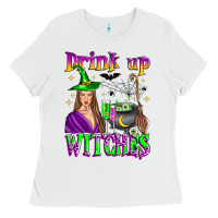 White drink up witches Ladies Tee - Zillion Design Studio