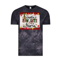 Cloud Black santa's favorite nurse Vintage Tee - AdoDesignShop