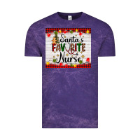 Cloud Purple santa's favorite nurse Vintage Tee - AdoDesignShop