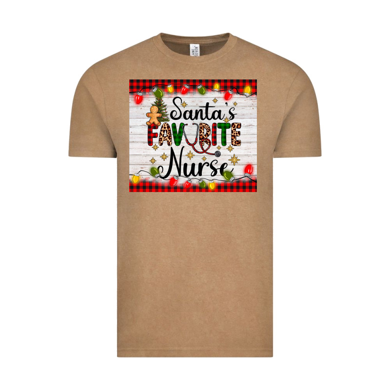 Santa's Favorite Nurse Vintage Tee by AdoDesignShop | Teevron