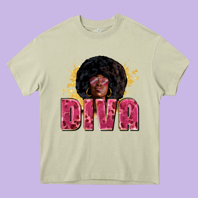 Diva Juneteenth Heavy Core Tee Designed By Zillion Design Studio