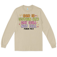 Mushroom god is within her she will not fall Long Sleeve Tee - MaliasSmallBusiness