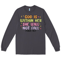 Smoke god is within her she will not fall Long Sleeve Tee - MaliasSmallBusiness