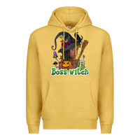 Antique Gold Boss witch afro Premium Hoodie - NancyCooperArtShop