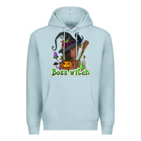 Blue Mist Boss witch afro Premium Hoodie - NancyCooperArtShop