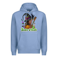 Colony Blue Boss witch afro Premium Hoodie - NancyCooperArtShop
