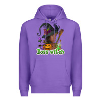 Purple Boss witch afro Premium Hoodie - NancyCooperArtShop