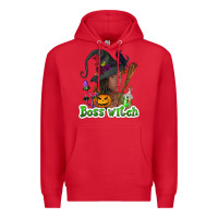 Red Boss witch afro Premium Hoodie - NancyCooperArtShop