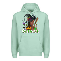 Seafoam Boss witch afro Premium Hoodie - NancyCooperArtShop