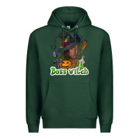 Sports Green Boss witch afro Premium Hoodie - NancyCooperArtShop