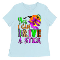Baby Blue yes i can drive a stick Ladies Tee - Zillion Design Studio
