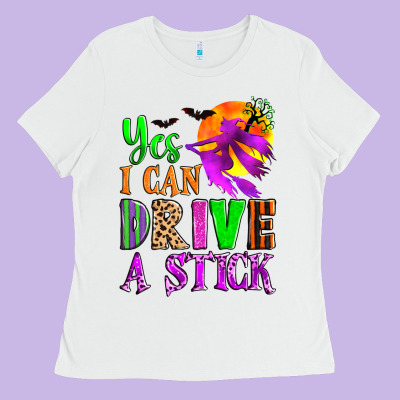Yes I Can Drive A Stick Ladies Tee Designed By Zillion Design Studio