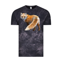 Cloud Black Red Fox Vintage Tee - LillyAllenDesigns