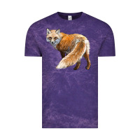 Cloud Purple Red Fox Vintage Tee - LillyAllenDesigns