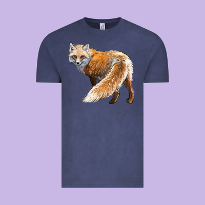 Red Fox Vintage Tee Designed By Lillyallendesigns