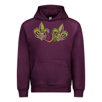 Mauve Wine skeleton hands mardi gras Urban Hoodie - OliviaCreatesArt