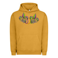 Pigment Peanut Butter skeleton hands mardi gras Urban Hoodie - OliviaCreatesArt