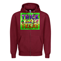 Burgundy thick and a treat Zipper Hoodie - BundleAndBundleShop