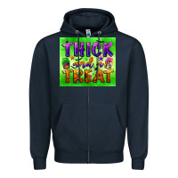 Navy thick and a treat Zipper Hoodie - BundleAndBundleShop