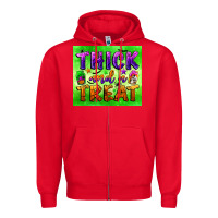 Red thick and a treat Zipper Hoodie - BundleAndBundleShop