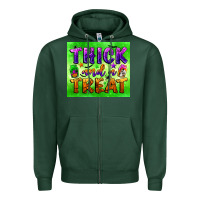 Sports Green thick and a treat Zipper Hoodie - BundleAndBundleShop