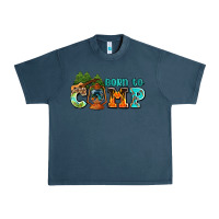 Midnight Navy born to camp with guitar Urban Heavy Tee - AdoDesignShop