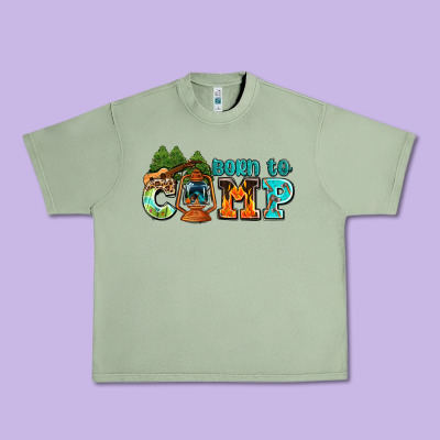 Born To Camp With Guitar Urban Heavy Tee Designed By Adodesignshop