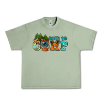 Oil Green born to camp with guitar Urban Heavy Tee - AdoDesignShop